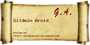Gildein Arvid névjegykártya